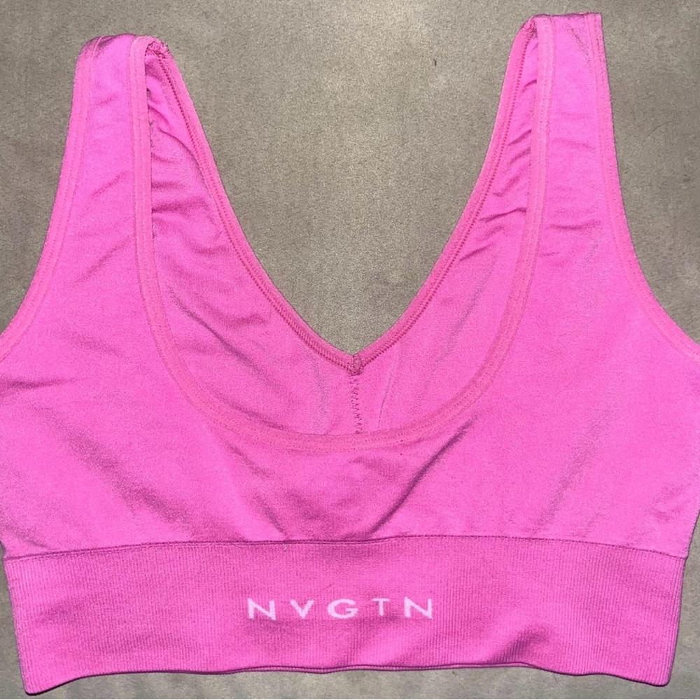 NVGTN bubblegum pink sports bra